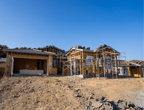 new construction home site