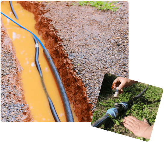 irrigation leak yard