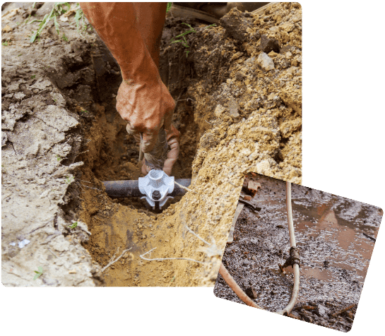 repair irrigation leak