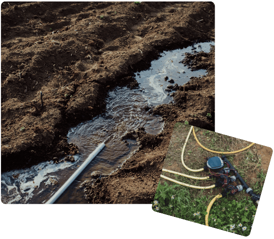 signs irrigation leak